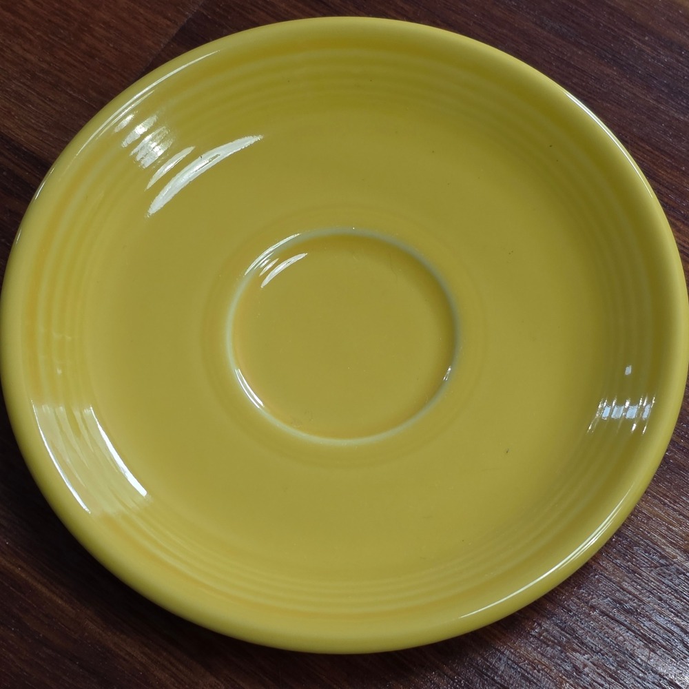 Fiesta Sunflower Yellow Saucer Homer Laughlin China Co USA Lead‎ Free Ceramic